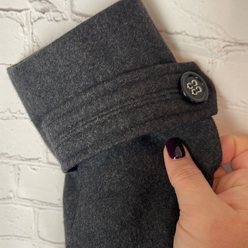 Apt. 9 Gray Button Up Peacoat Size Medium - image 5